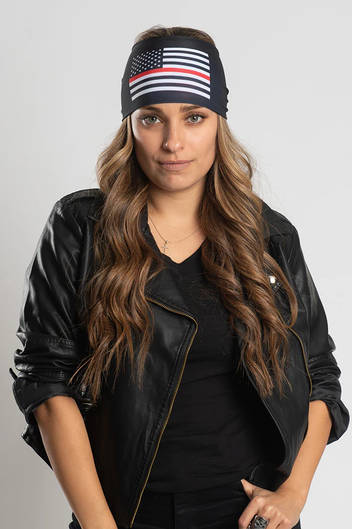 Stretchy Headband Thin Red Line (Sku5450)