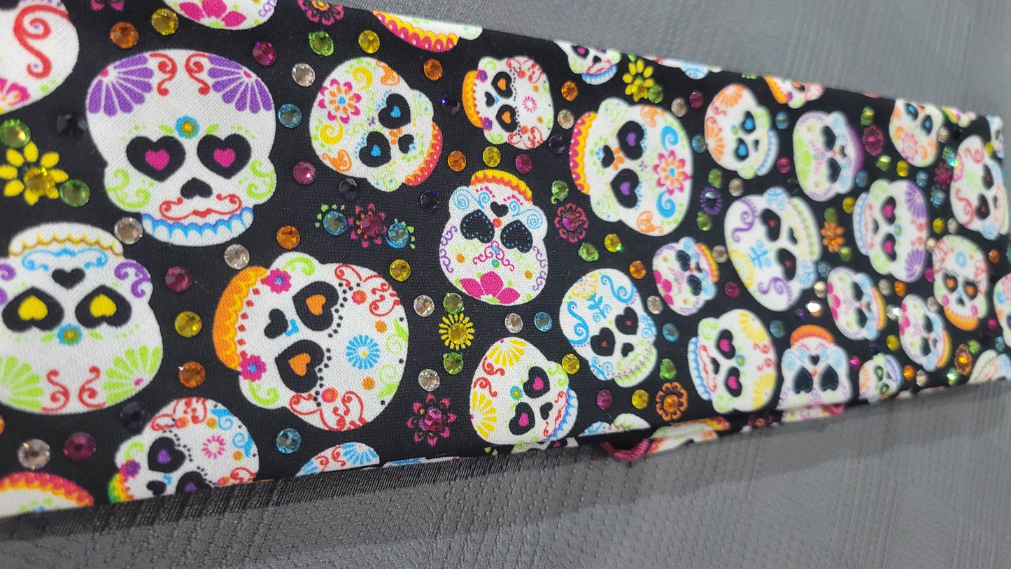 Baby Skulls Bandana with Multiple Colors of Austrian Crystals (Sku6091)