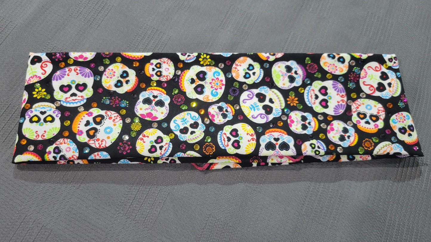 Baby Skulls Bandana with Multiple Colors of Austrian Crystals (Sku6091)