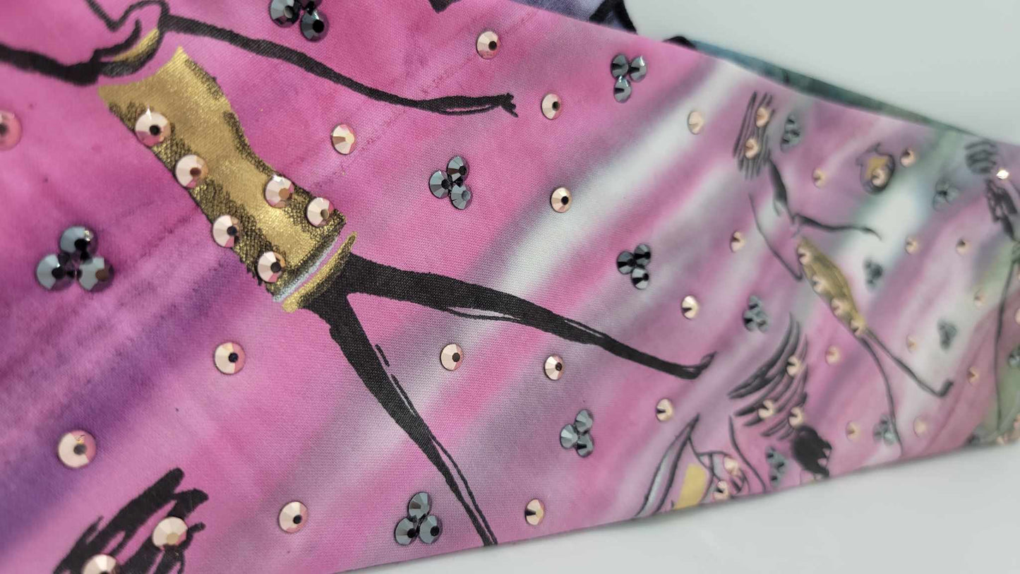 Egypt Gold with Black and Rose Gold Austrian Crystals (Sku6123)