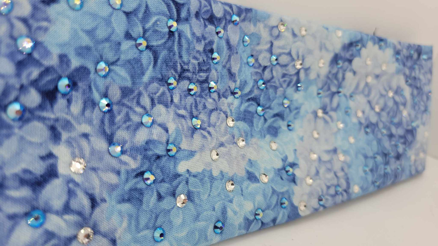 Lilacs with Blue Shimmer and Diamond Clear Austrian Crystals (Sku6124)
