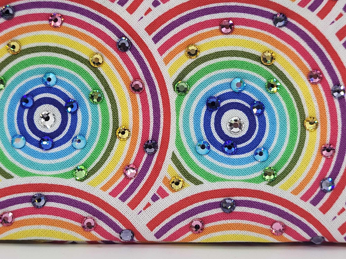Rainbow Circle Bandana with Multiple Colors of Austrian Crystals (Sku6162)