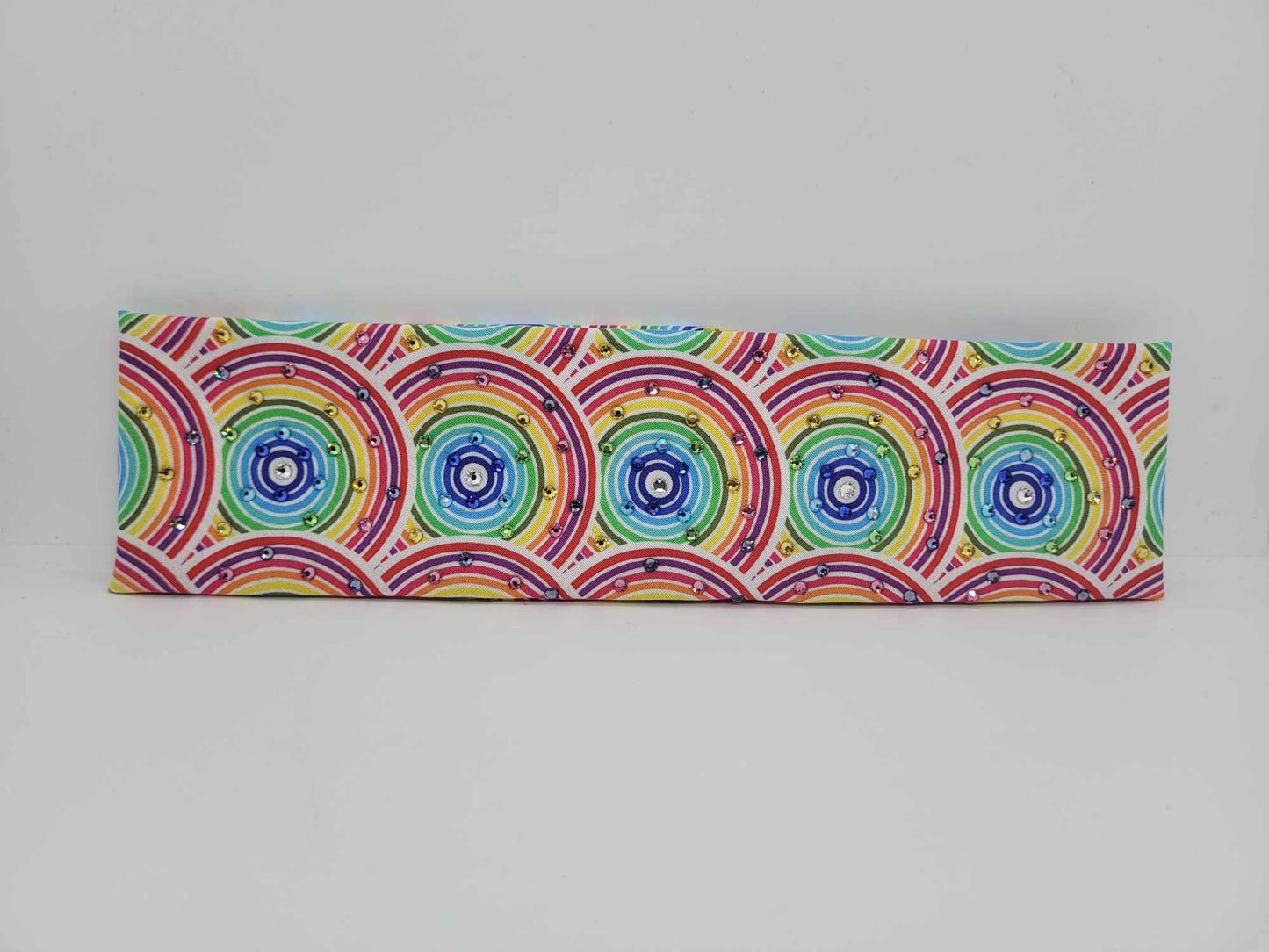 Rainbow Circle Bandana with Multiple Colors of Austrian Crystals (Sku6162)