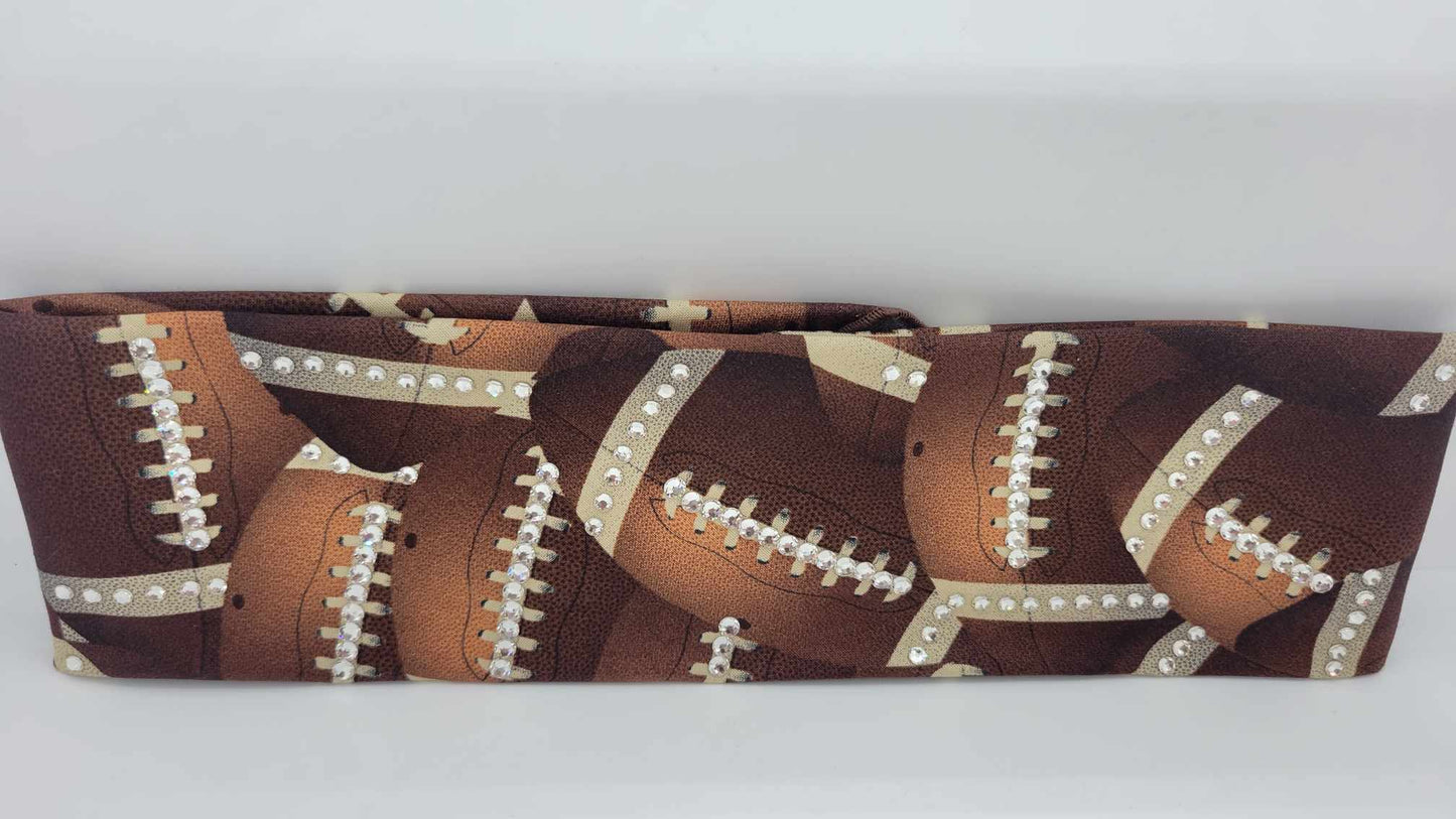 Football Bandana with Diamond Clear Austrian Crystals (Sku6170)