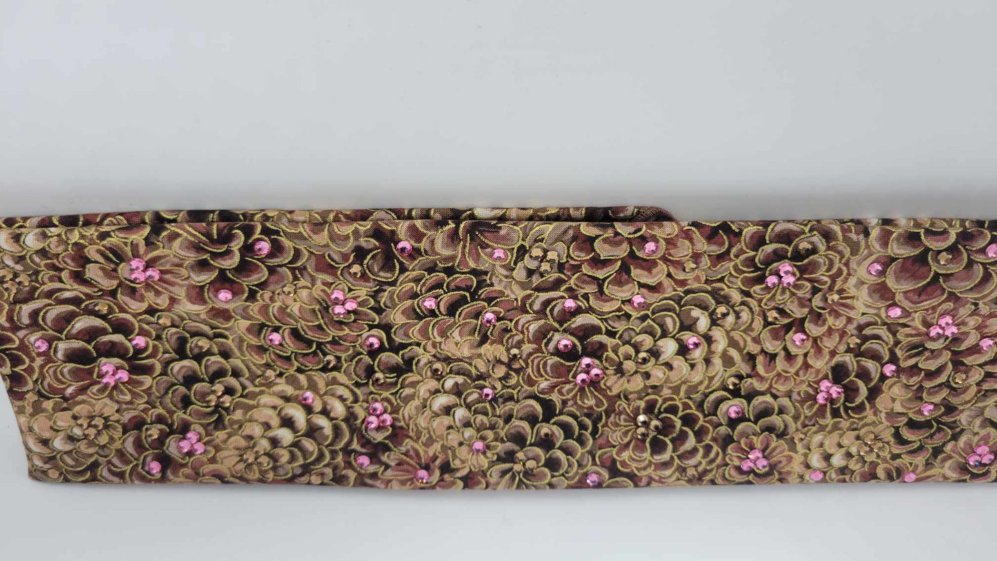 Pine Cones with Pink and Brown Austrian Crystals (Sku6181)