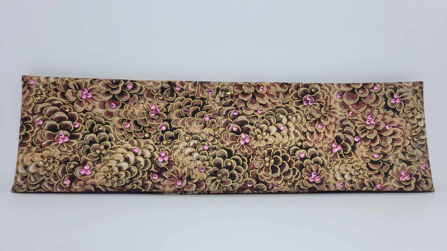 Pine Cones with Pink and Brown Austrian Crystals (Sku6181)