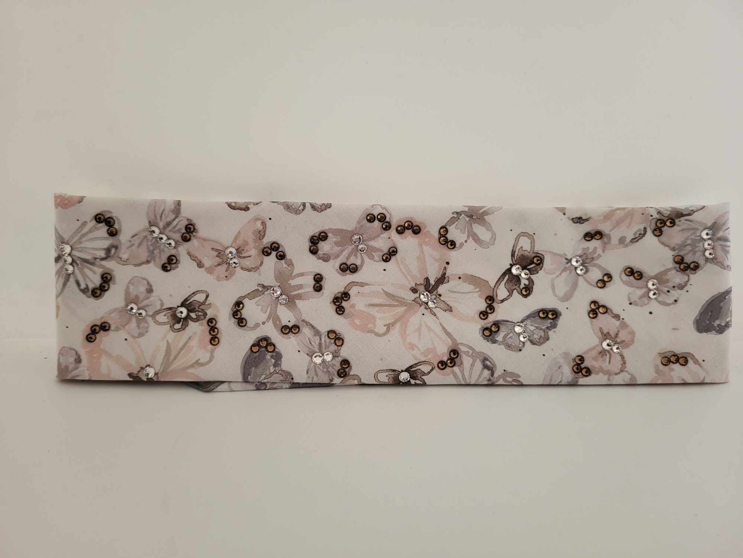 Watercolor Butterflies with Brown and Diamond Clear Austrian Crystals (Sku6185)