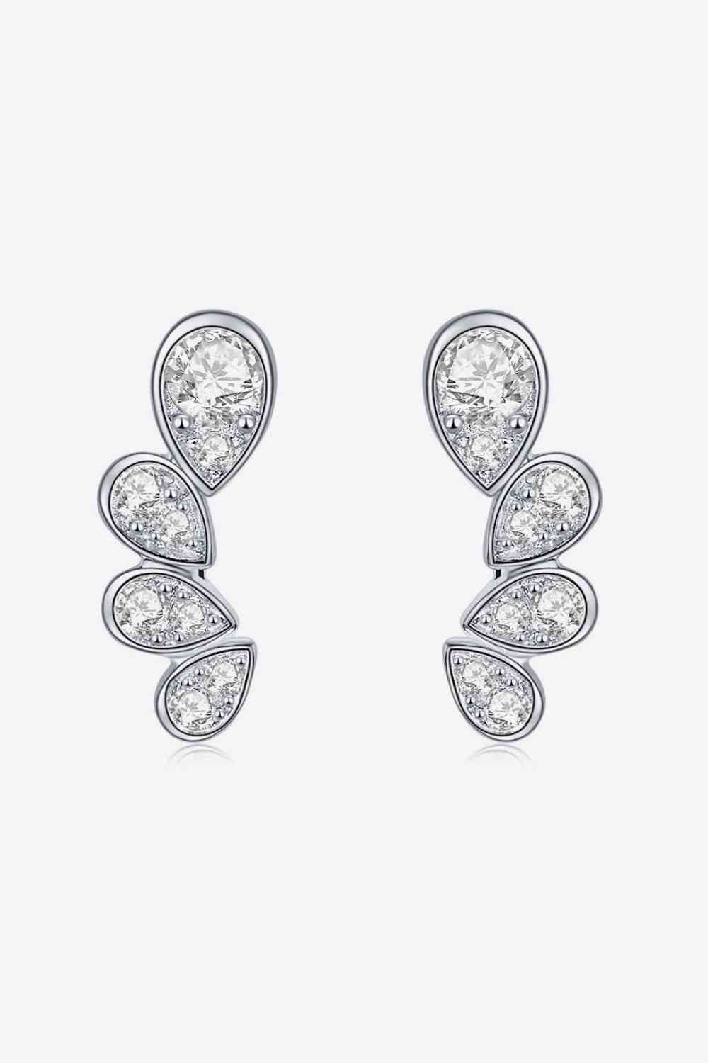 Pear Shape Moissanite Earrings rally