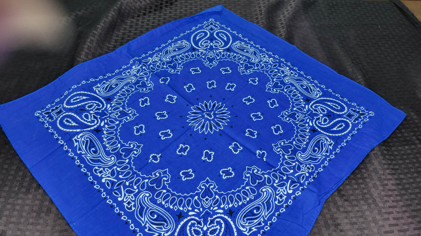 Plain Blue Bandana (Sku8213)