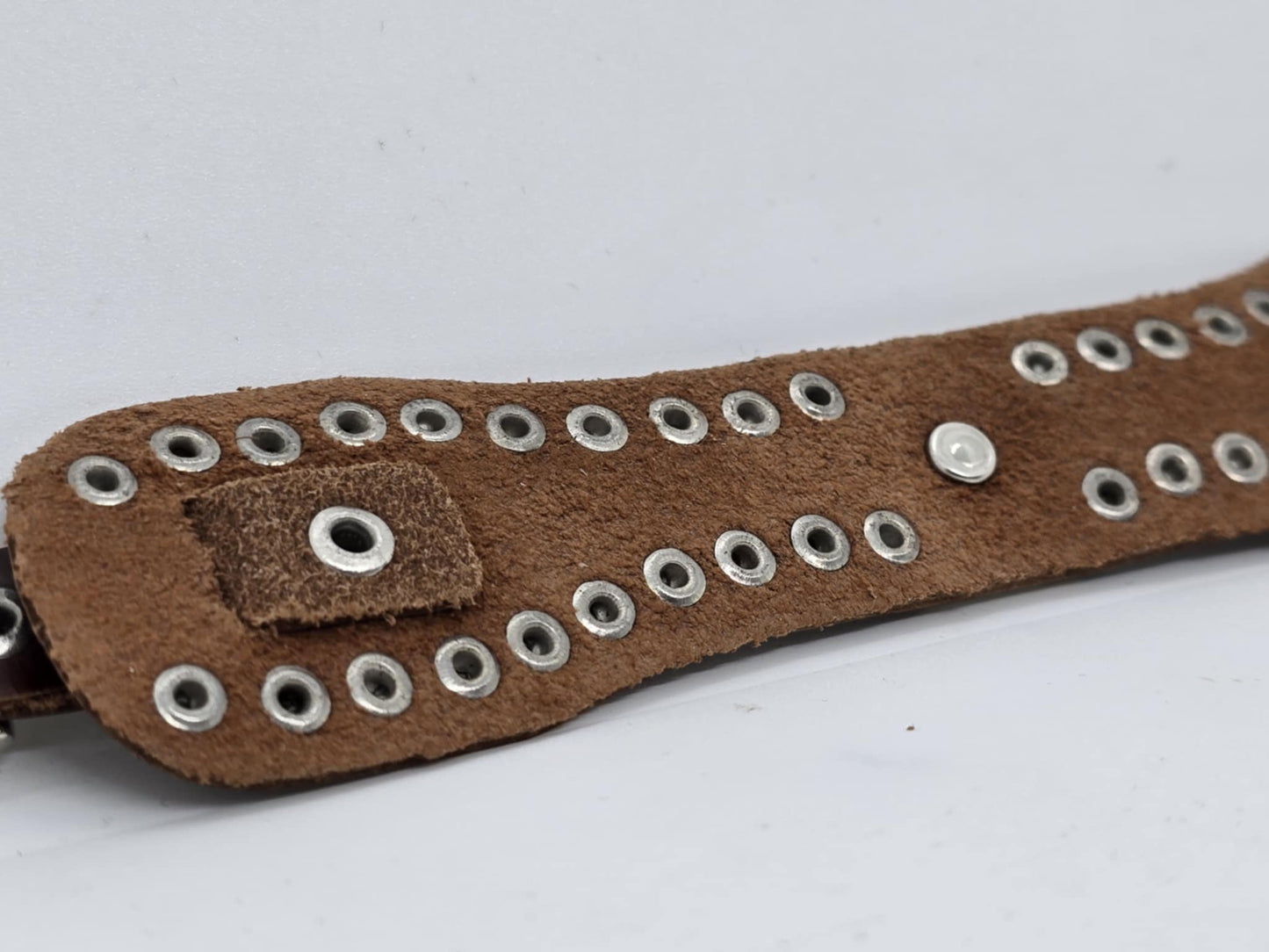UNISEX Brown Leather Small Maltese Cross Adjustable Bracelet (sku8319)