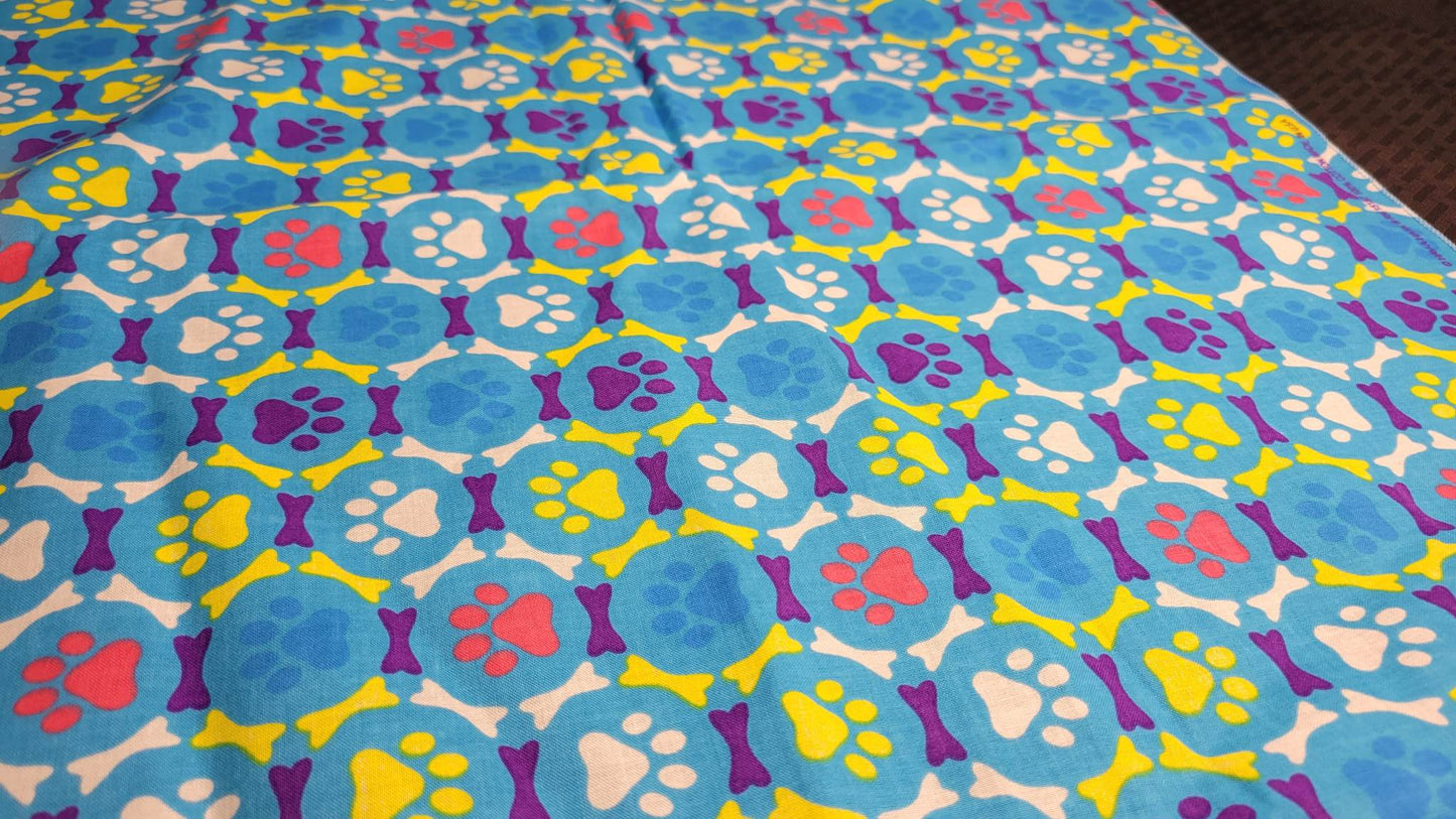 Plain Puppy Paws and Bones Bandana (Sku8472)