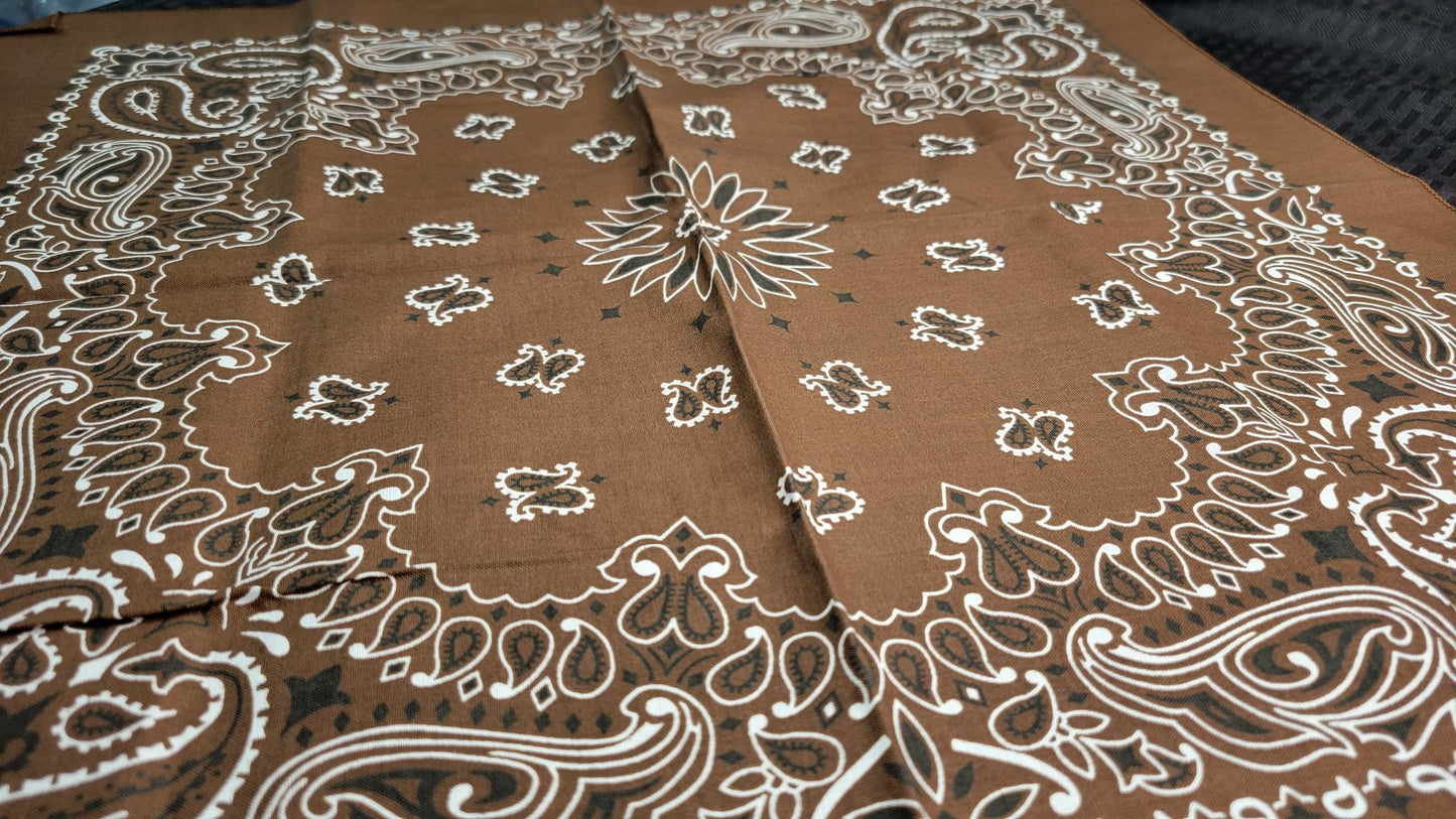 Plain Brown Bandana (Sku8473)
