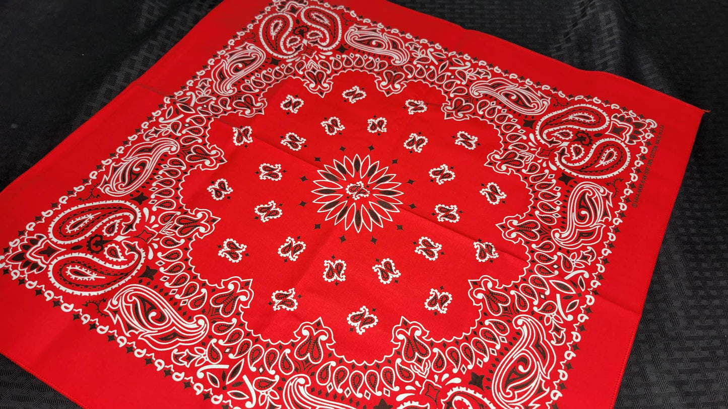 Plain Red Bandana (Sku8474)