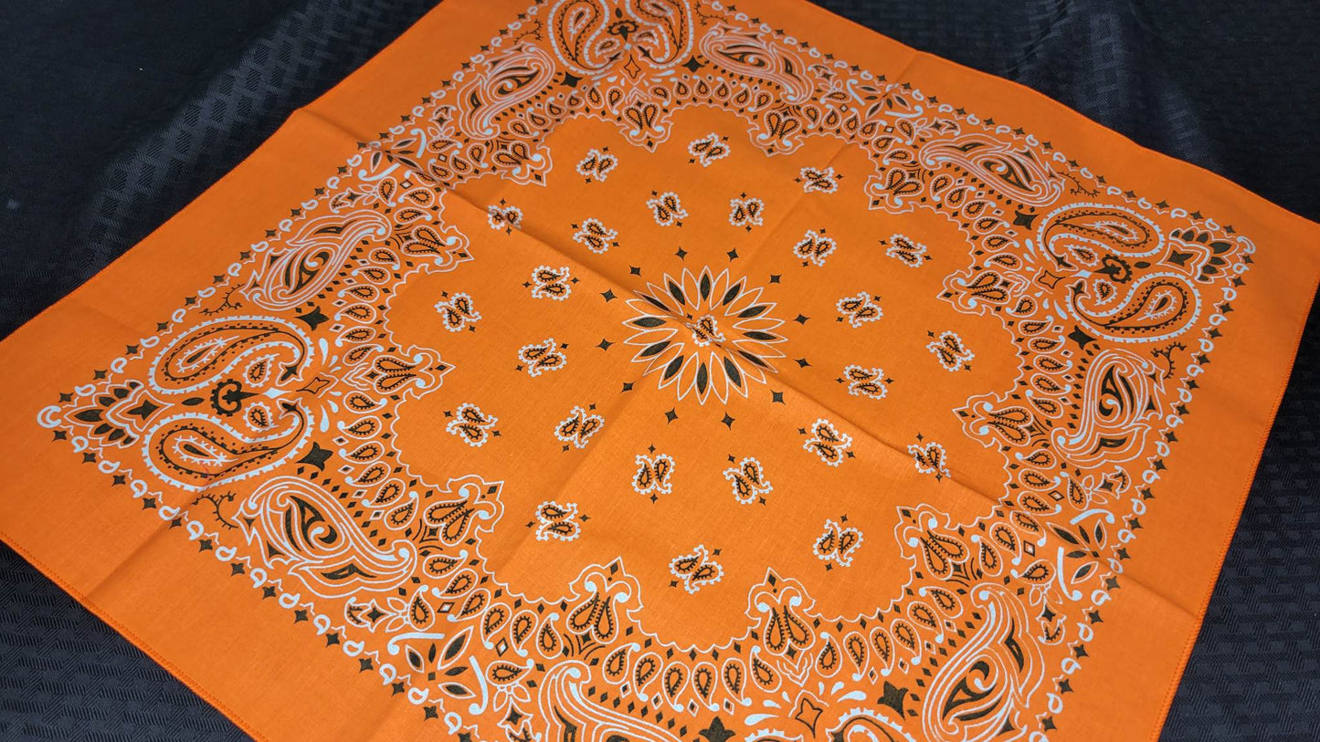 Plain Orange Bandana (Sku8475)
