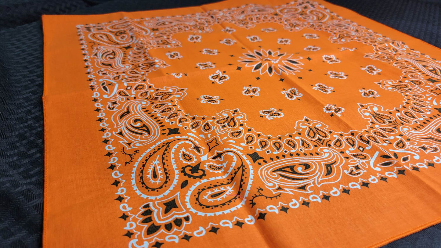 Plain Orange Bandana (Sku8475)