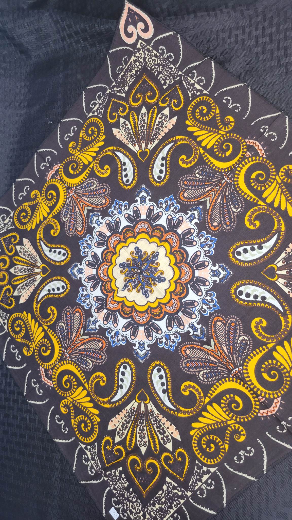 Plain Brown and Yellow Indian Bandana (Sku8502)