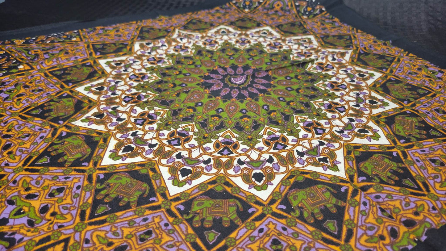 Plain Green and Purple Indian Bandana (Sku8503)