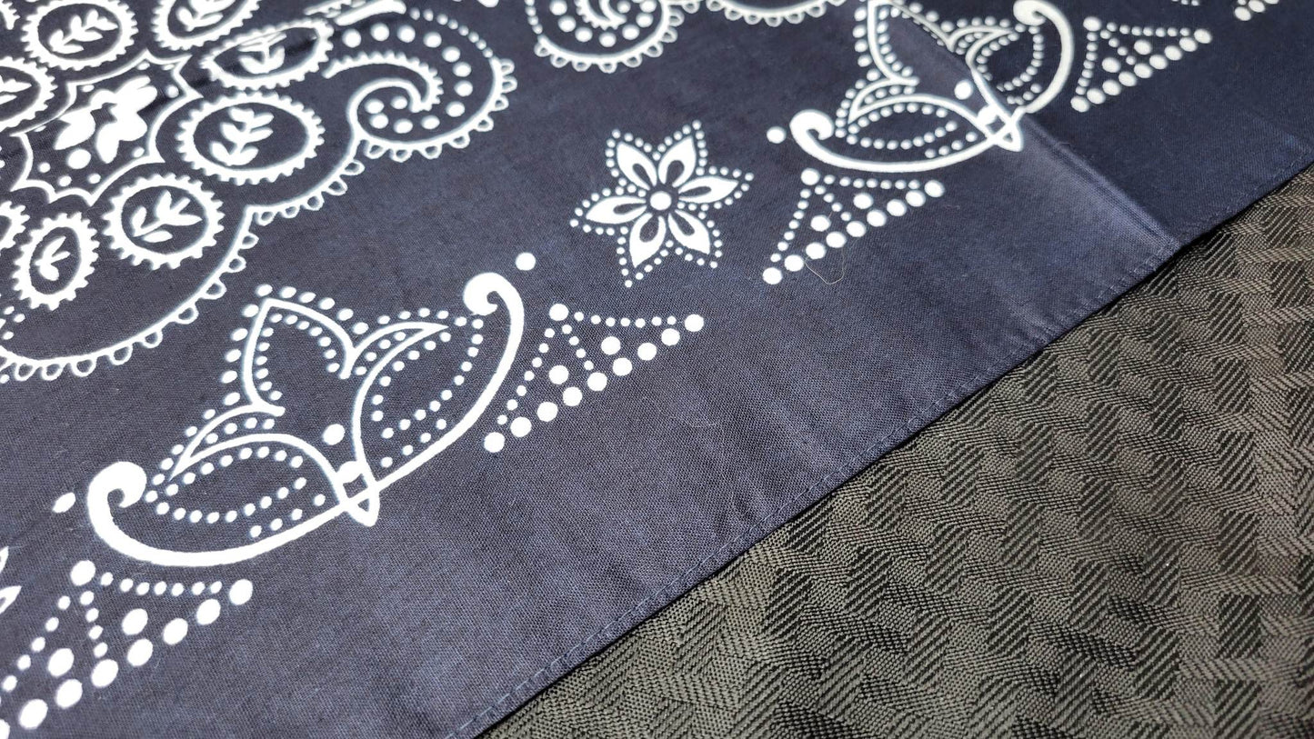 Plain Large Navy Blue Bandana (Sku8505)