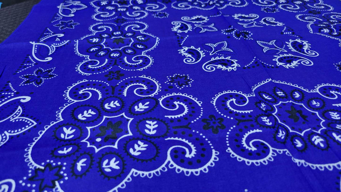 Plain Large Royal Blue Bandana (Sku8506)