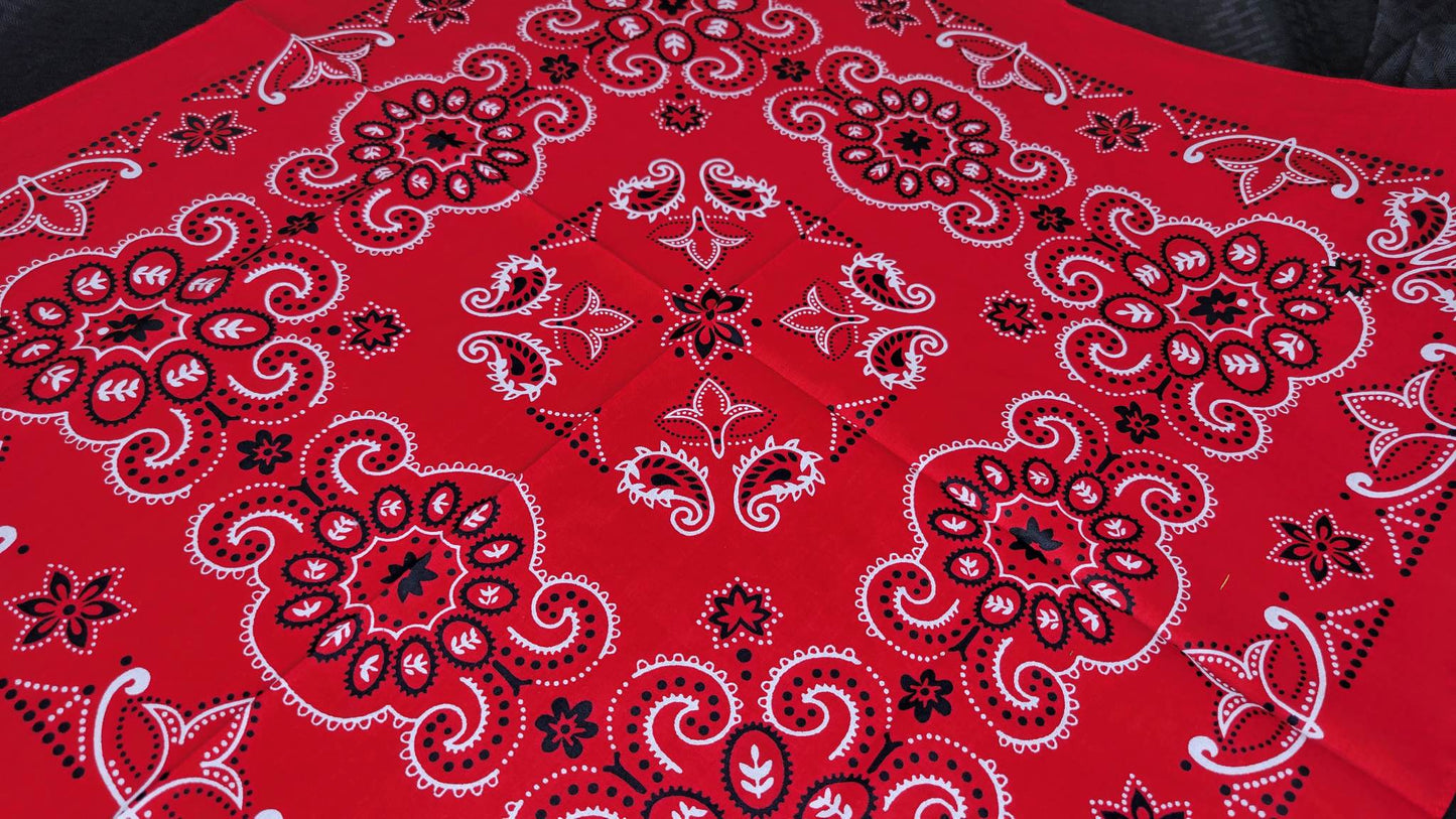 Plain Large Red Bandana (Sku8507)