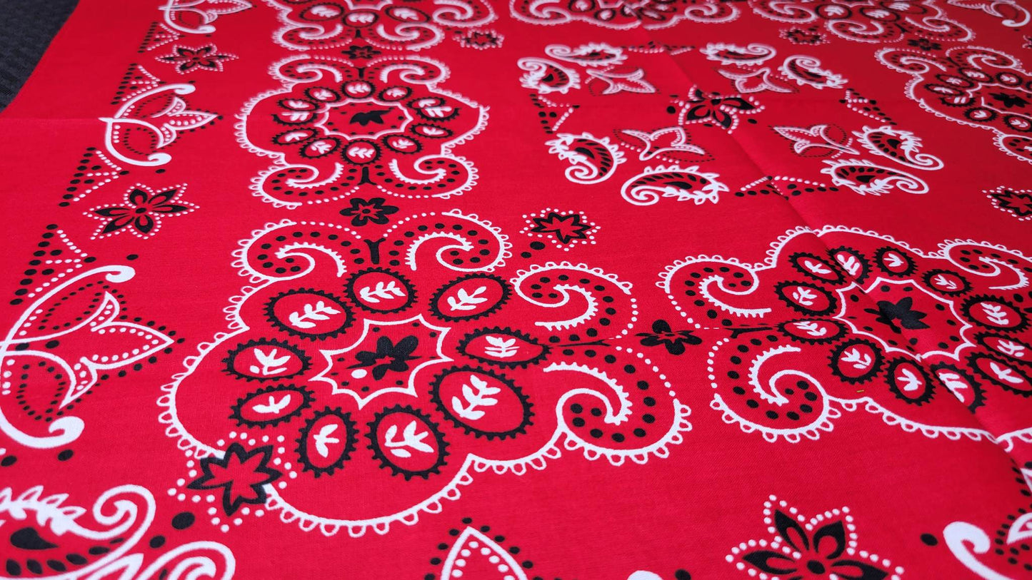Plain Large Red Bandana (Sku8507)