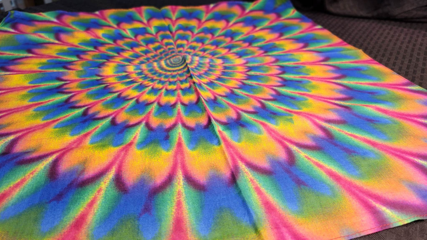 Plain Spiral Tie Dye Bandana (Sku8513)
