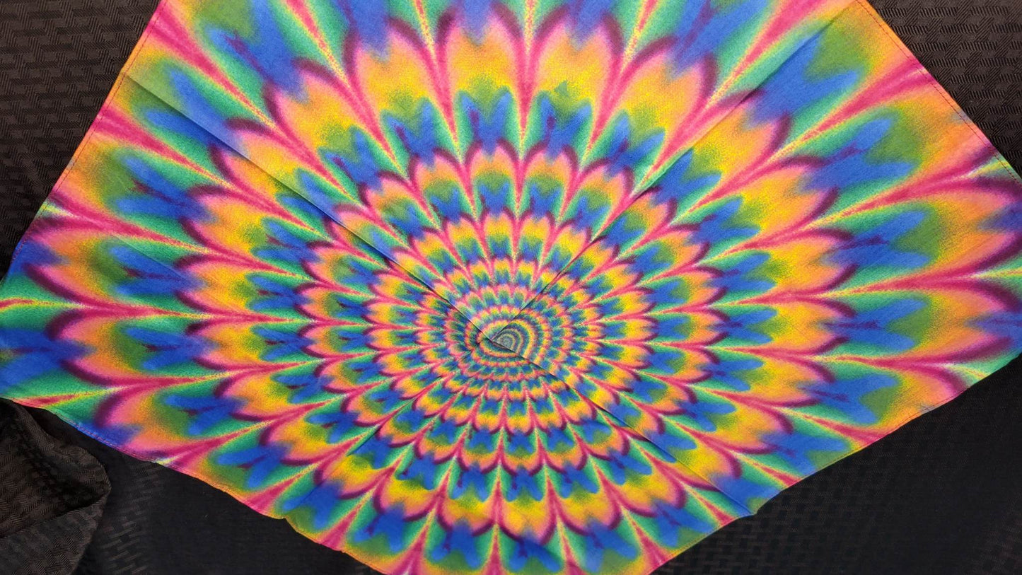 Plain Spiral Tie Dye Bandana (Sku8513)