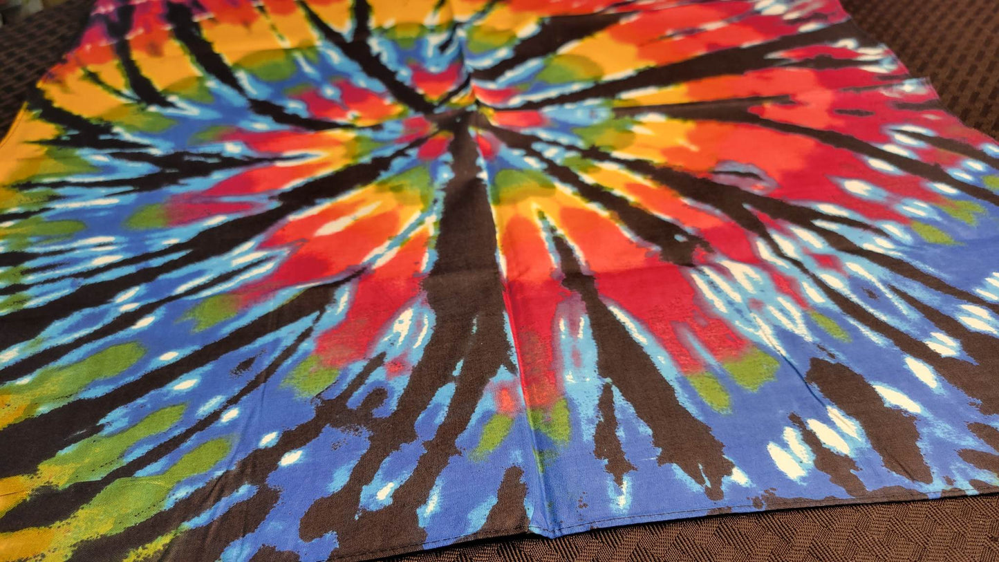 Plain Black Hole Tie Dye Bandana (Sku8519)