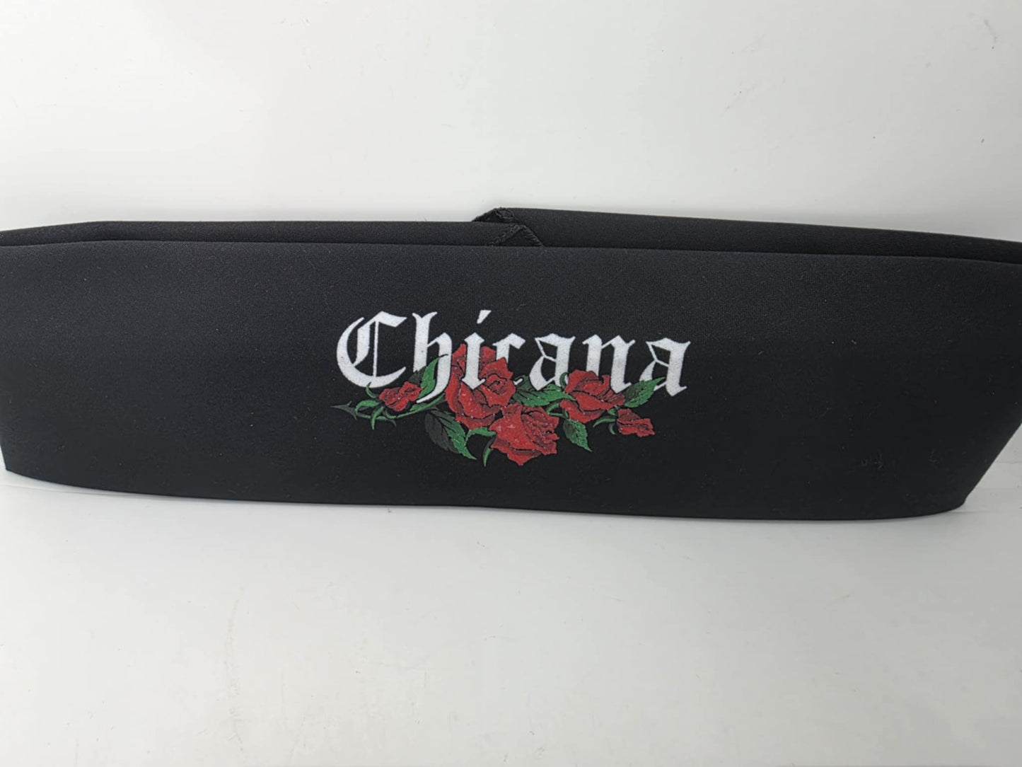 Plain Chicana on Black Bandana (Sku8548)