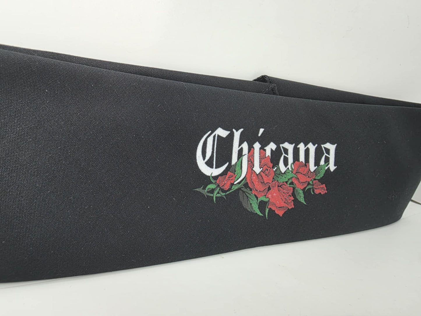 Plain Chicana on Black Bandana (Sku8548)