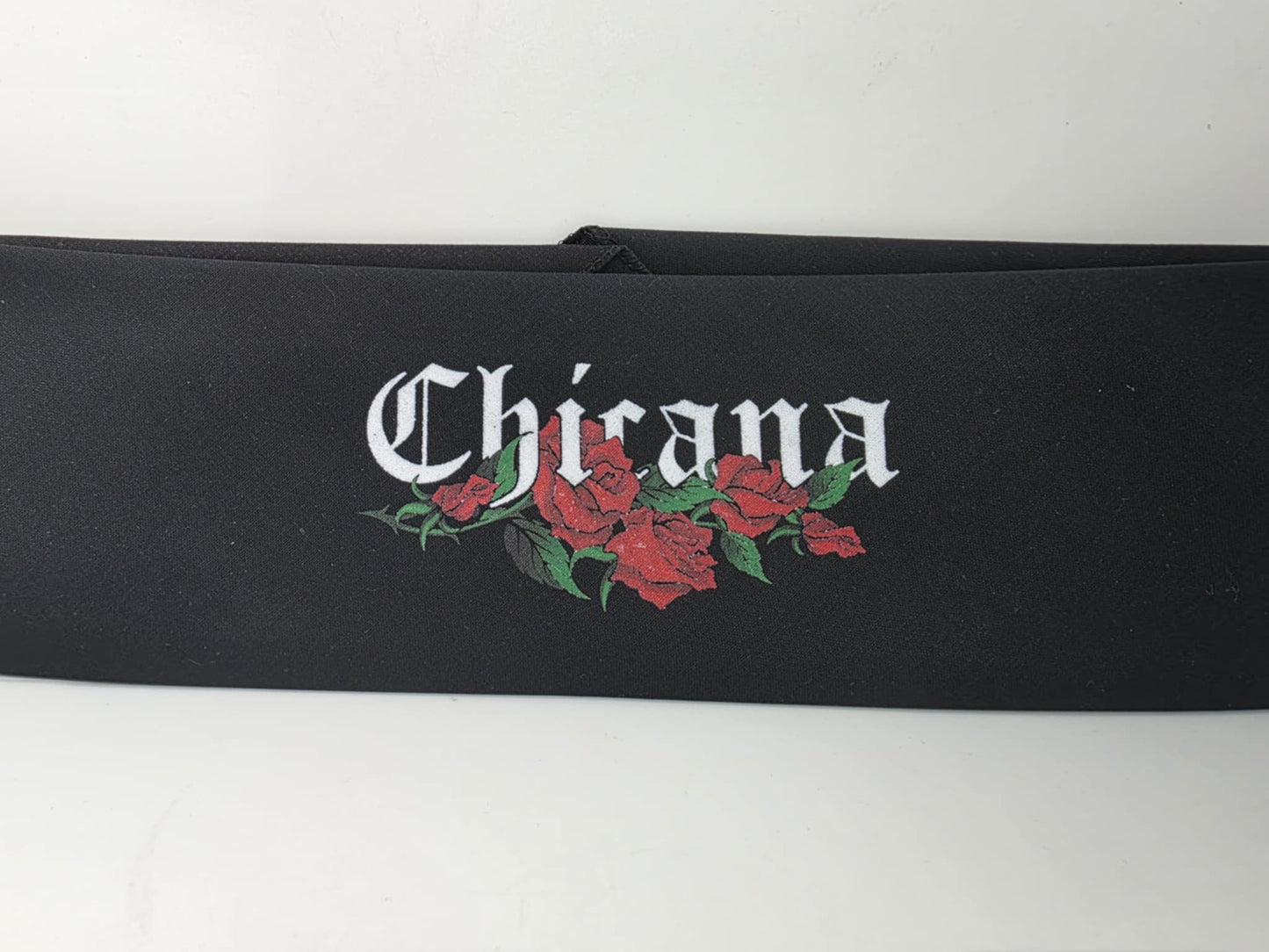 Plain Chicana on Black Bandana (Sku8548)