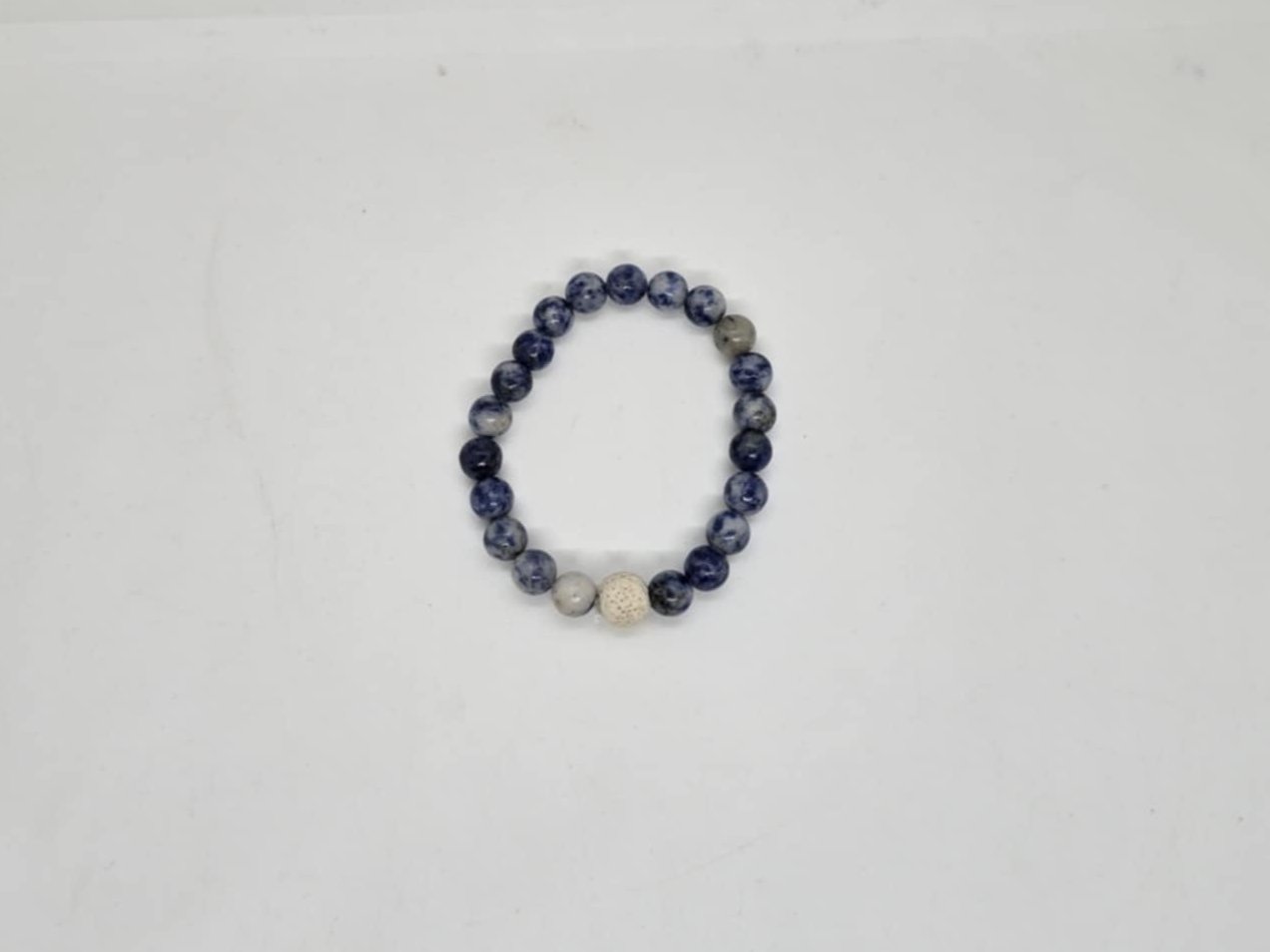 Blue Bead Essential Oil Diffuser Bracelet (sku8968)