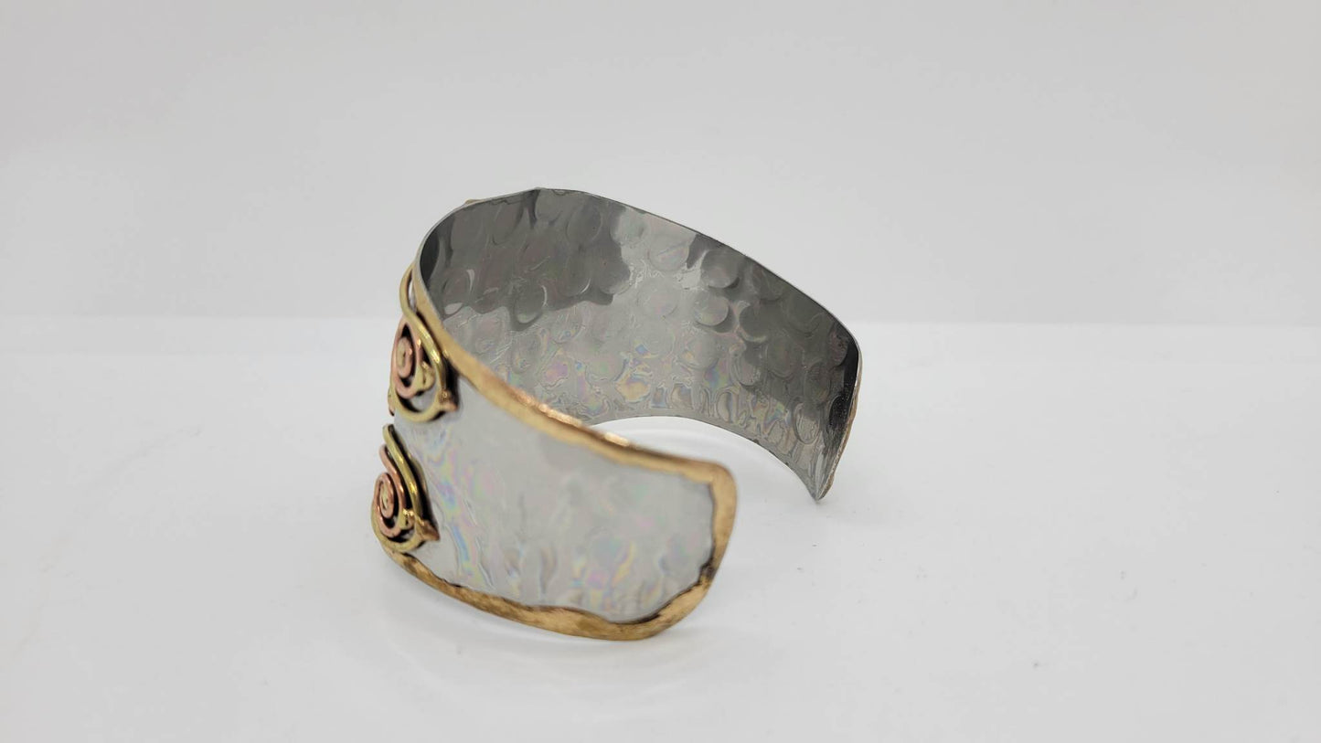 Light Green Stone Cuff Bracelet (sku8970b)