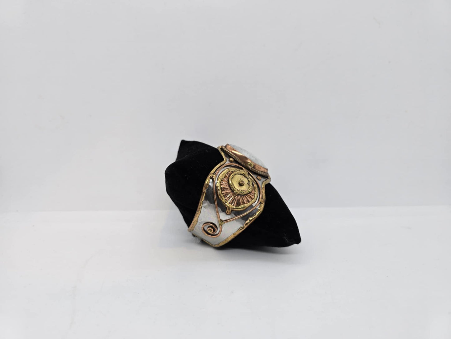 Opal Like Stone Cuff Bracelet (sku8970e)