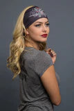 Stretchy Headband Sugar Skull with Studs (Sku5441)