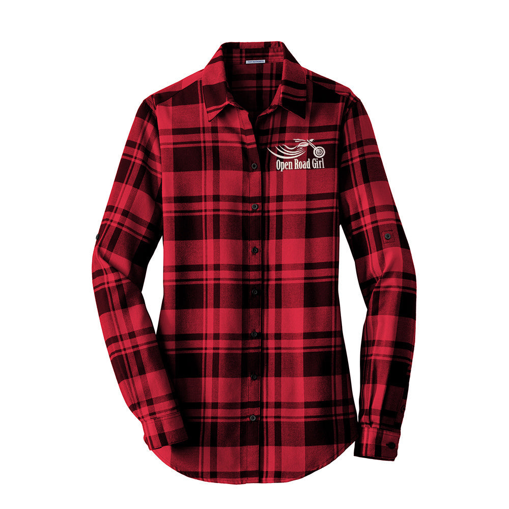 Rally - Open Road Girl Ladies Plaid Flannel Tunic