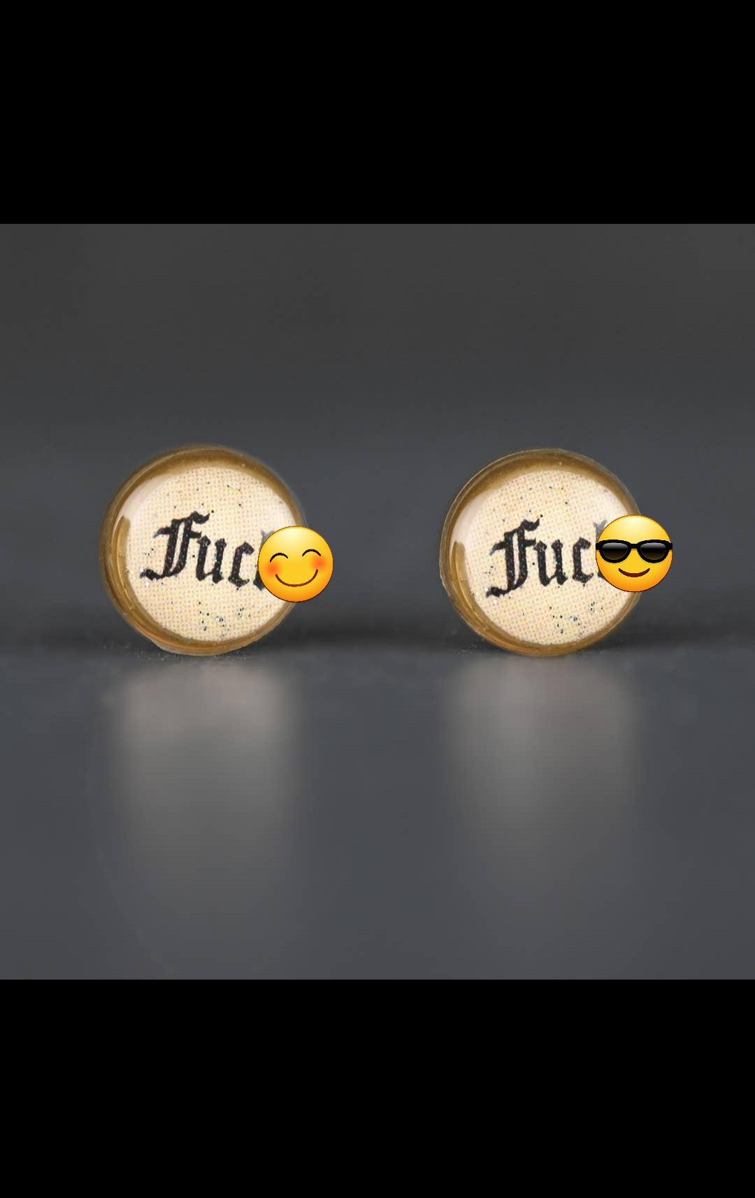 Tiny F*** Stud Earring (Sku8995)