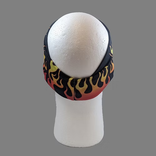 Stretchy Headband Orange Flames no crystals (Sku5509)