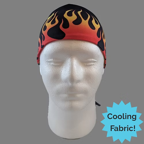 Tie-Back Stretchy Plain Orange Flames (Sku5462)
