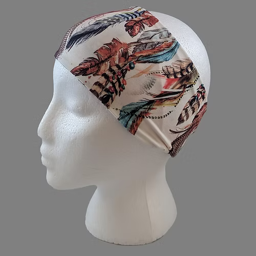 Stretchy Headband Plain Feather (Sku5457)