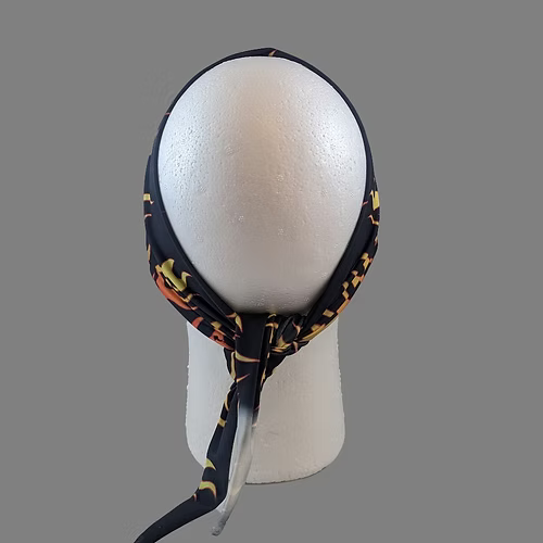 Tie-Back Stretchy Plain Orange Flames (Sku5462)