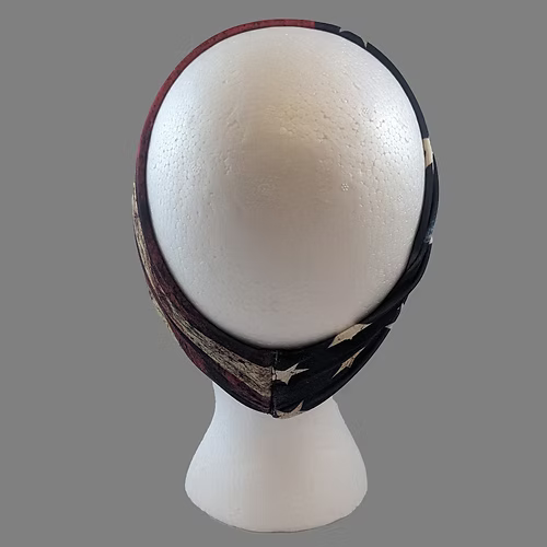 Stretchy Headband Plain Distressed Flag (Sku5456)