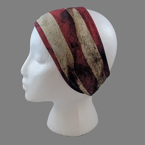 Stretchy Headband Plain Distressed Flag (Sku5456)