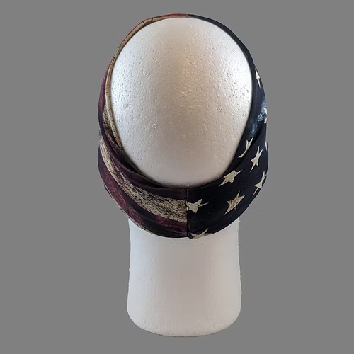 Stretchy Headband Plain Distressed Flag (Sku5456)
