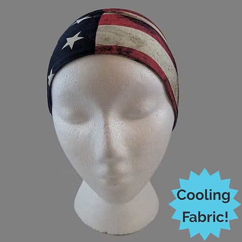 Stretchy Headband Plain Distressed Flag (Sku5456)