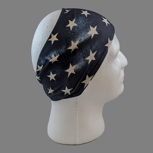 Stretchy Headband Plain Distressed Flag (Sku5456)