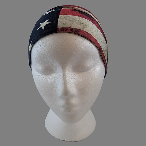 Stretchy Headband Plain Distressed Flag (Sku5456)