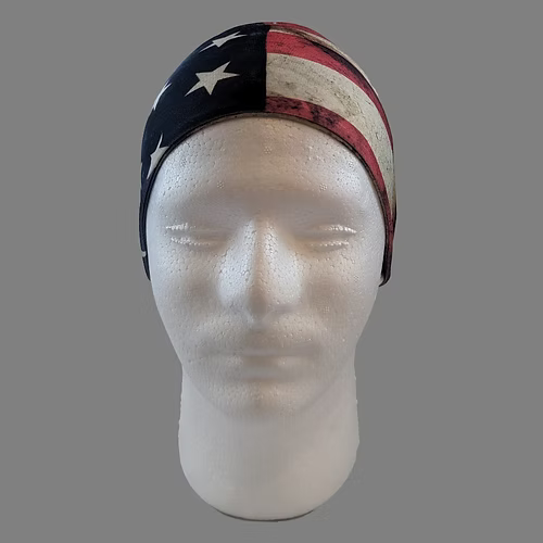 Stretchy Headband Plain Distressed Flag (Sku5456)
