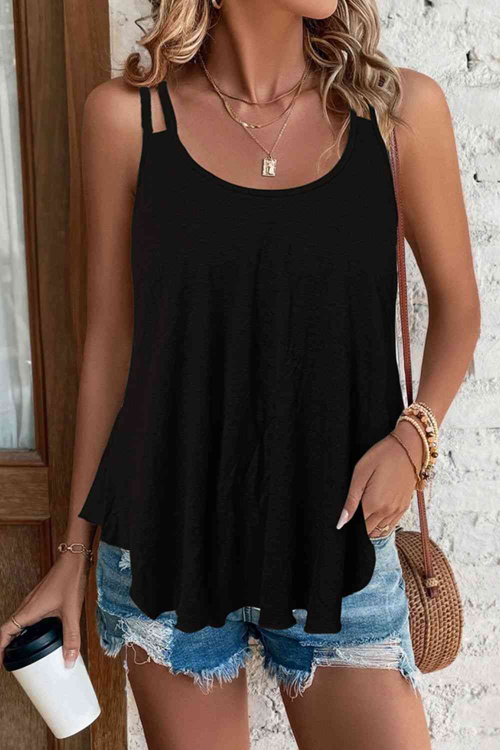 Rally PLUS & Regular Scoop Neck Double-Strap Cami