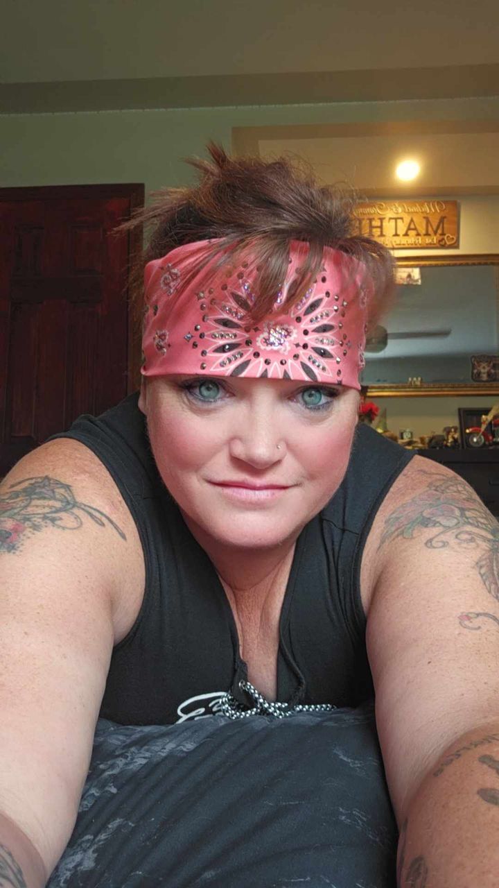 Strawberry Paisley Bandana with Black and Aurora Borealis Austrian Crystals (Sku6268)